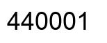 Number 440001 black image