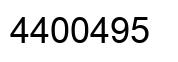 Número 4400495 imagen negro