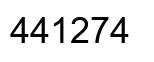 Number 441274 black image