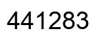 Number 441283 black image