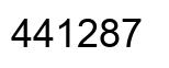 Number 441287 black image