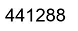 Number 441288 black image