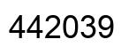 Número 442039 imagen negro