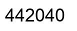 Number 442040 black image
