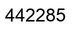 Number 442285 black image