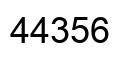 Number 44356 black image