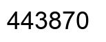 Número 443870 imagen negro