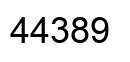 Number 44389 black image