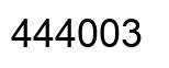 Number 444003 black image