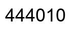Number 444010 black image