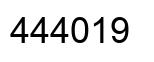 Number 444019 black image