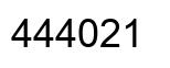 Number 444021 black image