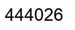 Number 444026 black image