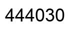 Number 444030 black image