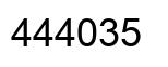 Número 444035 imagen negro