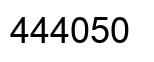 Number 444050 black image