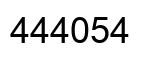 Number 444054 black image
