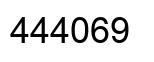 Number 444069 black image