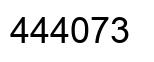 Number 444073 black image