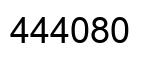 Number 444080 black image