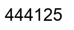 Number 444125 black image