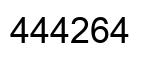 Number 444264 black image