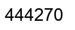 Number 444270 black image