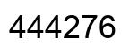 Number 444276 black image