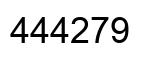 Number 444279 black image
