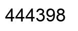 Number 444398 black image