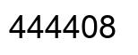 Number 444408 black image