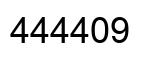 Number 444409 black image