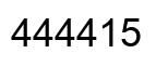 Number 444415 black image