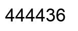 Number 444436 black image