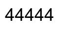 Number 44444 black image