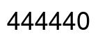 Number 444440 black image
