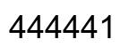 Number 444441 black image