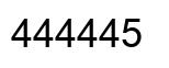Number 444445 black image