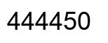 Number 444450 black image