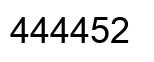 Number 444452 black image