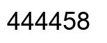 Number 444458 black image