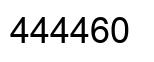 Number 444460 black image