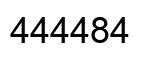 Number 444484 black image