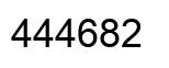 Number 444682 black image