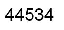 Number 44534 black image