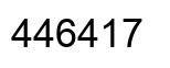 Number 446417 black image
