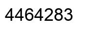 Number 4464283 black image