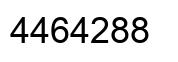 Number 4464288 black image
