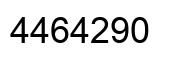 Number 4464290 black image