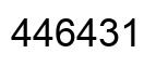 Number 446431 black image